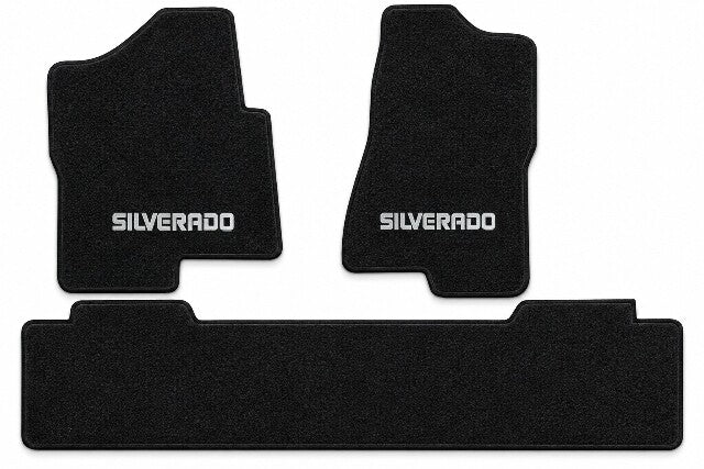 1999-06 Chevy Silverado 1500 Ext Cab Frts & Rr Floor Mats with Embroidered Logo Choices - 3-Piece - product details image 4