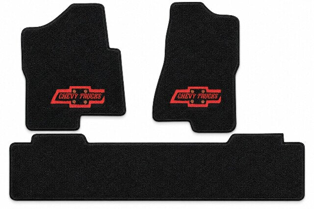 1999-06 Chevy Silverado 1500 Ext Cab Frts & Rr Floor Mats with Embroidered Logo Choices - 3-Piece - product details image 5