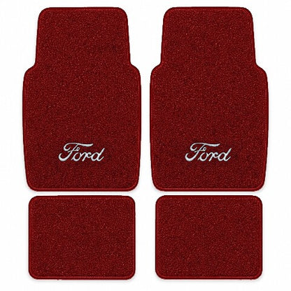 1991-1996 Ford Escort Cutpile Floor Mats with Embroidered Logo Choices - 4-Piece - product image
