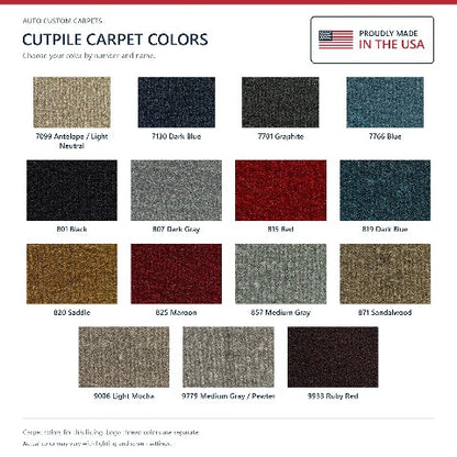 1990-2000 Chevy Astro Frts & Rr Runners Cutpile Floor Mats with Embroidered Logo Choices - 4-Piece - product details image 7