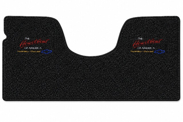 1967-1972 Chevy C10 2WD Auto/3sp No Shifter Loop Floor Mat Embroidered Logos - 1-Piece - product details image 6