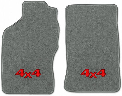 1995-2000 Toyota Tacoma Reg Cab Cutpile Floor Mats with Embroidered Logo Choices - 2-Piece - product image