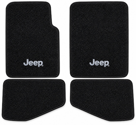 1997-2006 Jeep Wrangler Cutpile Floor Mats with Embroidered Logo Choices - 4-Piece - product details image 2