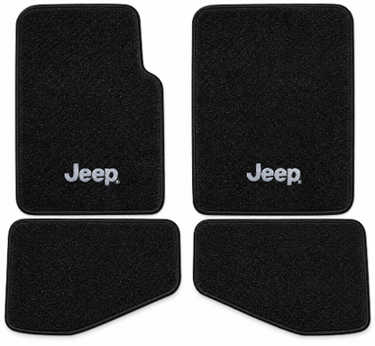 1997-2006 Jeep Wrangler Cutpile Floor Mats with Embroidered Logo Choices - 4-Piece - product details image 2