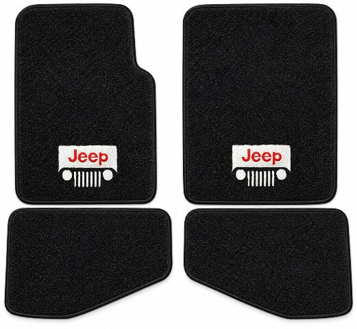 1997-2006 Jeep Wrangler Cutpile Floor Mats with Embroidered Logo Choices - 4-Piece - product details image 3
