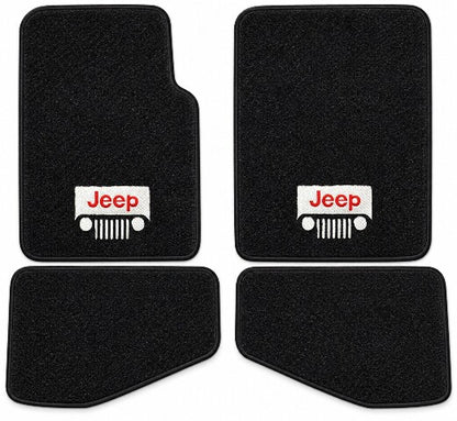 1997-2006 Jeep Wrangler Cutpile Floor Mats with Embroidered Logo Choices - 4-Piece - product details image 3