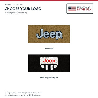 1997-2006 Jeep Wrangler Cutpile Floor Mats with Embroidered Logo Choices - 4-Piece - product details image 6