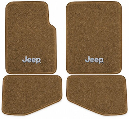 1997-2006 Jeep Wrangler Cutpile Floor Mats with Embroidered Logo Choices - 4-Piece - product image