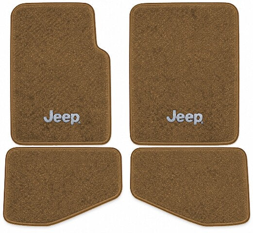 1997-2006 Jeep Wrangler Cutpile Floor Mats with Embroidered Logo Choices - 4-Piece - product image