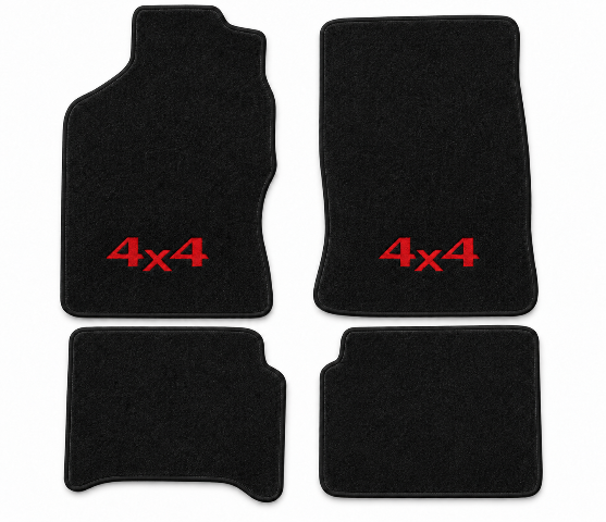 1995-2000 Toyota Tacoma Ext Cab Cutpile Floor Mats with Embroidered Logo Choices - 4-Piece - product details image 2