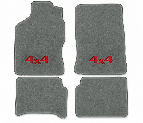 1995-2000 Toyota Tacoma Ext Cab Cutpile Floor Mats with Embroidered Logo Choices - 4-Piece - product image