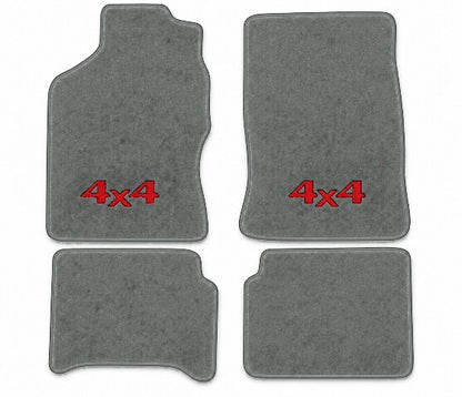 1995-2000 Toyota Tacoma Ext Cab Cutpile Floor Mats with Embroidered Logo Choices - 4-Piece - product image