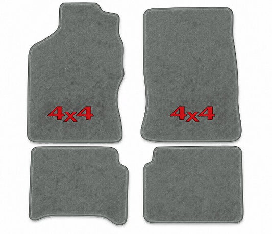 1995-2000 Toyota Tacoma Ext Cab Cutpile Floor Mats with Embroidered Logo Choices - 4-Piece - product image