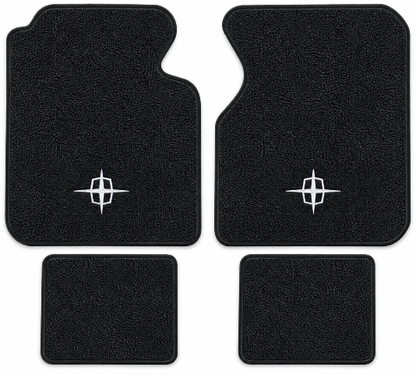 1961-1969 Lincoln Continental Loop Floor Mats with Embroidered Logo Choices - 4-Piece - product details image 2