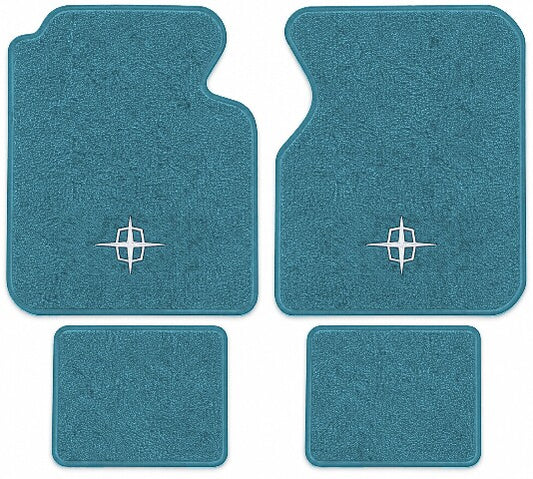 1961-1969 Lincoln Continental Loop Floor Mats with Embroidered Logo Choices - 4-Piece - product image