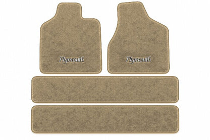 1996-00 Plymouth Voyager Frts & Rr Runners Floor Mats with Embroidered Logo Choices - 4-Piece - product image