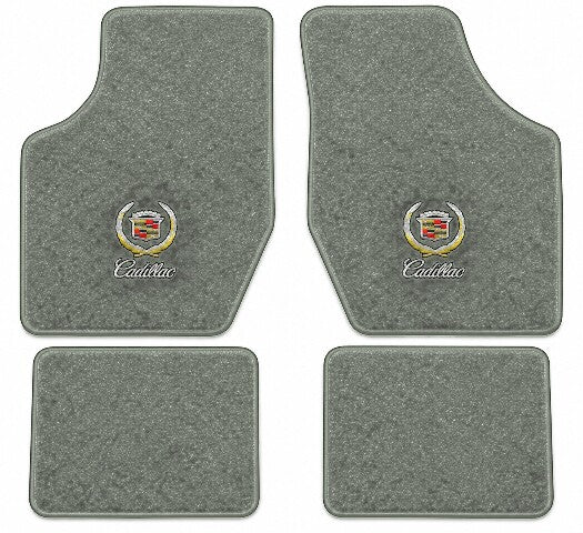 1985-91 Cadillac DeVille 4DR Sedan FWD Cutpile Floor Mats with Embroidered Logo Choices - 4-Piece - product image