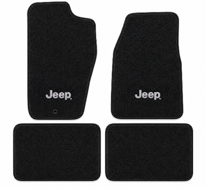 1997-2001 Jeep Cherokee Cutpile Floor Mats with Embroidered Logo Choices - 4-Piece - product details image 2