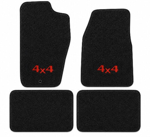 1997-2001 Jeep Cherokee Cutpile Floor Mats with Embroidered Logo Choices - 4-Piece - product details image 3