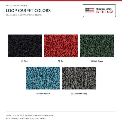 1957 Pontiac Bonneville Loop Floor Mats with Embroidered Logo Choices - 4-Piece - product details image 7