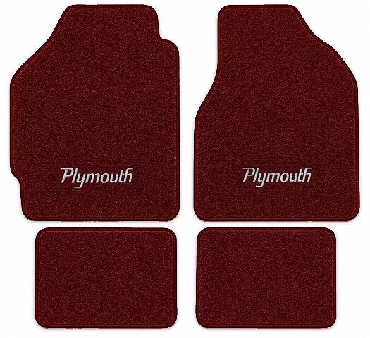 1987-1994 Plymouth Sundance Cutpile Floor Mats with Embroidered Logo Choices - 4-Piece - product image