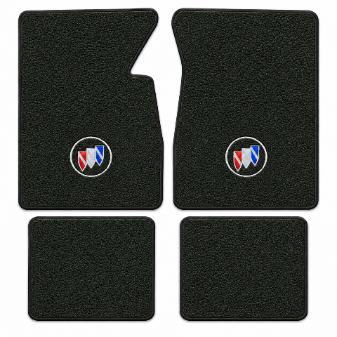 1959-1960 Buick Electra Tuxedo Floor Mats with Embroidered Logo Choices - 4-Piece - product image
