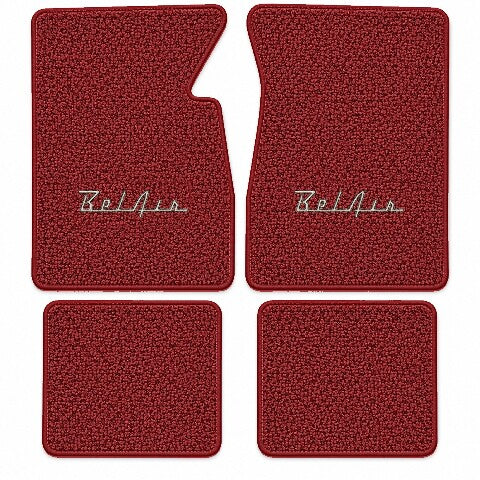 1961-1962 Chevy Bel Air Tuxedo Floor Mats with Embroidered Logo Choices - 4-Piece - product image