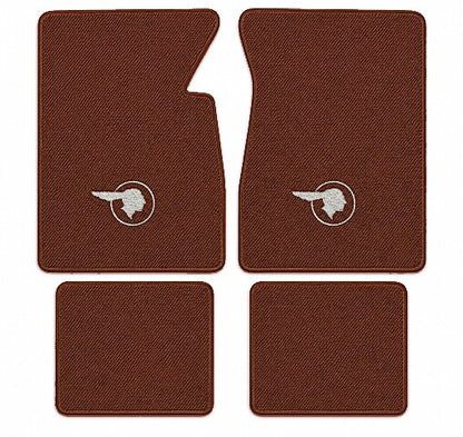 1955-1956 Pontiac Star Chief Daytona Floor Mats with Embroidered Logo Choices - 4-Piece - product image
