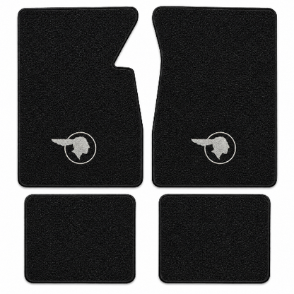 1957 Pontiac Super Chief Loop Floor Mats with Embroidered Logo Choices - 4-Piece - product details image 2