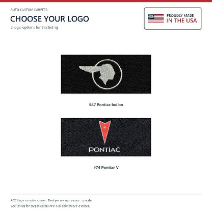 1957 Pontiac Super Chief Loop Floor Mats with Embroidered Logo Choices - 4-Piece - product details image 6