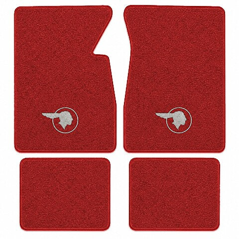 1957 Pontiac Super Chief Loop Floor Mats with Embroidered Logo Choices - 4-Piece - product image