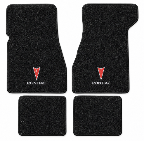 1974-1976 Pontiac Grand Prix Cutpile Floor Mats with Embroidered Logo Choices - 4-Piece - product details image 2