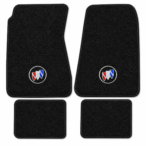 1970-1972 Buick GS 4spd Loop Floor Mats with Embroidered Logo Choices - 4-Piece - product details image 2