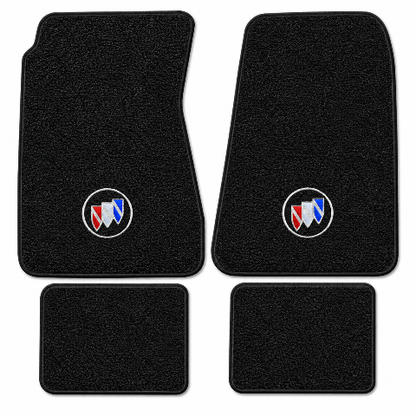 1970-1972 Buick GS 4spd Loop Floor Mats with Embroidered Logo Choices - 4-Piece - product details image 2
