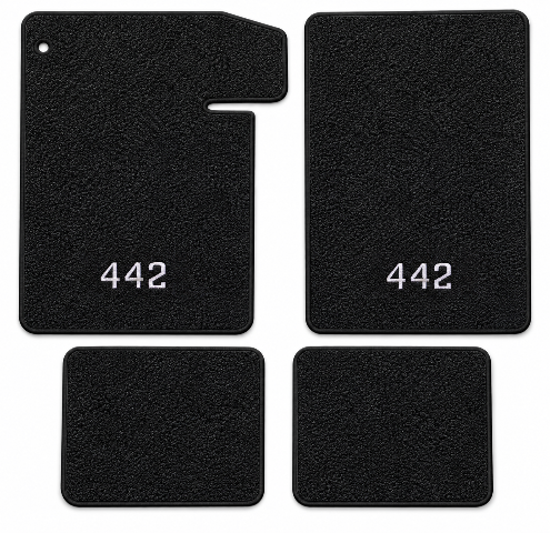 1964-1967 Oldsmobile 442 Loop Floor Mats with Embroidered Logo Choices - 4-Piece - product details image 2