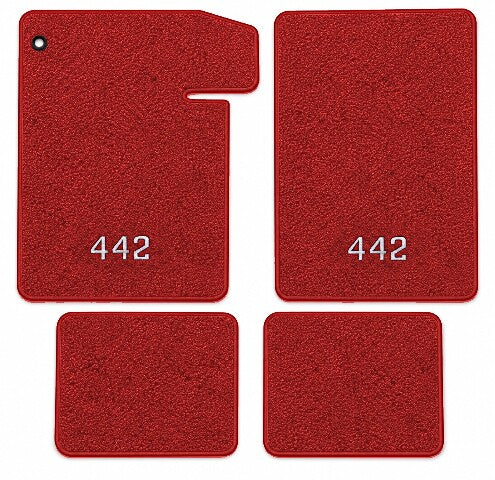 1964-1967 Oldsmobile 442 Loop Floor Mats with Embroidered Logo Choices - 4-Piece - product image