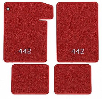 1964-1967 Oldsmobile 442 Loop Floor Mats with Embroidered Logo Choices - 4-Piece - product image