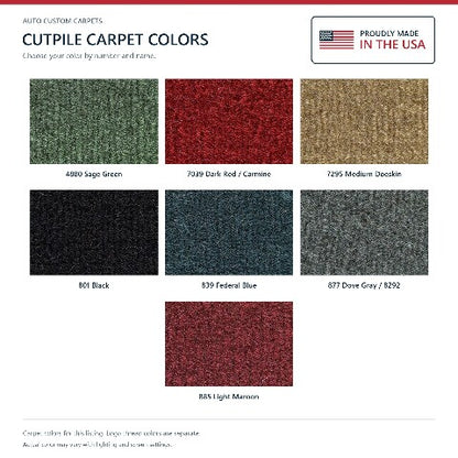 1986-1987 Buick Somerset Cutpile Floor Mats with Embroidered Logo Choices - 4-Piece - product details image 6