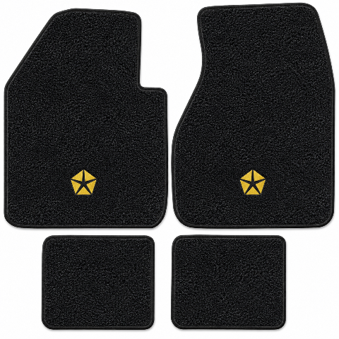 1967-1973 Chrysler Imperial LeBaron Loop Floor Mats with Embroidered Logo Choices - 4-Piece - product details image 2