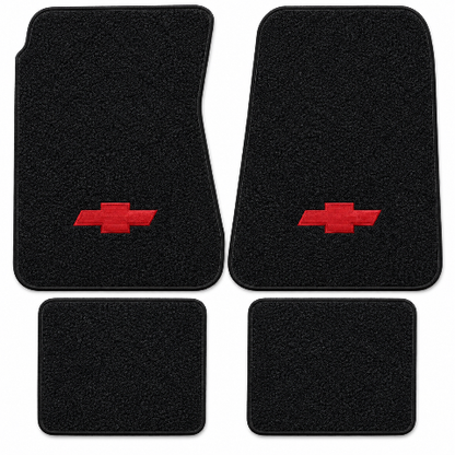 1968-72 Chevy Chevelle Concours 4DR Wagon Loop Floor Mats with Embroidered Logo Choices - 4-Piece - product details image 2