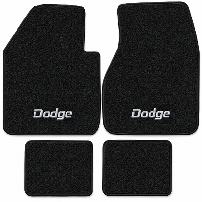 1965-1973 Dodge Monaco Loop Floor Mats with Embroidered Logo Choices - 4-Piece - product details image 2