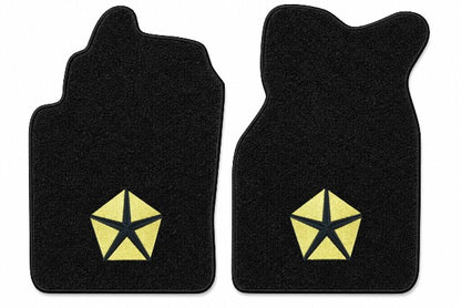 1982-1984 Dodge Rampage Cutpile Floor Mats with Embroidered Logo Choices Front - 2-Piece - product details image 2