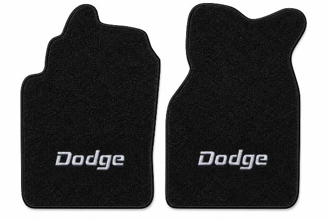 1982-1984 Dodge Rampage Cutpile Floor Mats with Embroidered Logo Choices Front - 2-Piece - product image