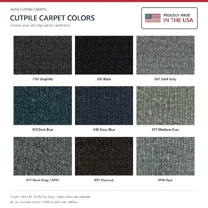 1989-1995 Toyota Ext Cab Cutpile Floor Mats with Embroidered Logo Choices - 4-Piece - product details image 6