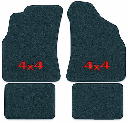 1989-1995 Toyota Ext Cab Cutpile Floor Mats with Embroidered Logo Choices - 4-Piece - product image