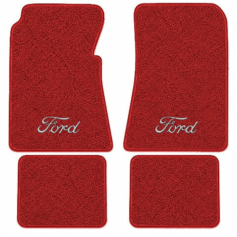 1955-1956 Ford Victoria Loop Floor Mats with Embroidered Logo Choices - 4-Piece - product image