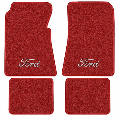1955-1956 Ford Victoria Loop Floor Mats with Embroidered Logo Choices - 4-Piece - product image