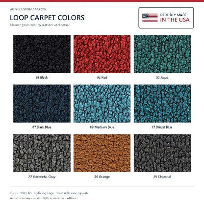 1955-1956 Ford Victoria Loop Floor Mats with Embroidered Logo Choices - 4-Piece - product details image 8