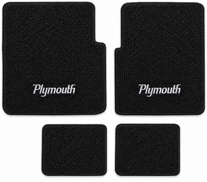 1972-1973 Plymouth Gran Fury Loop Floor Mats with Embroidered Logo Choices - 4-Piece - product details image 2