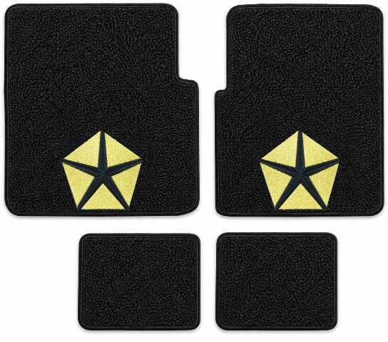 1972-1973 Plymouth Gran Fury Loop Floor Mats with Embroidered Logo Choices - 4-Piece - product details image 3
